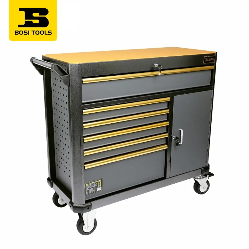 Eight Drawer Cabinet Shaped Tool Cart